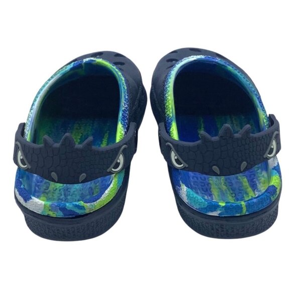 Capelli New York Navy Dragon Crocodile Clogs Strap Kid Child Size 10 - Picture 2 of 6